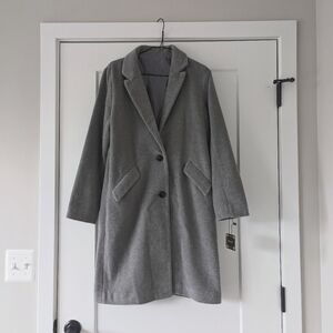 NWT grey coat top coat chester coat winter item